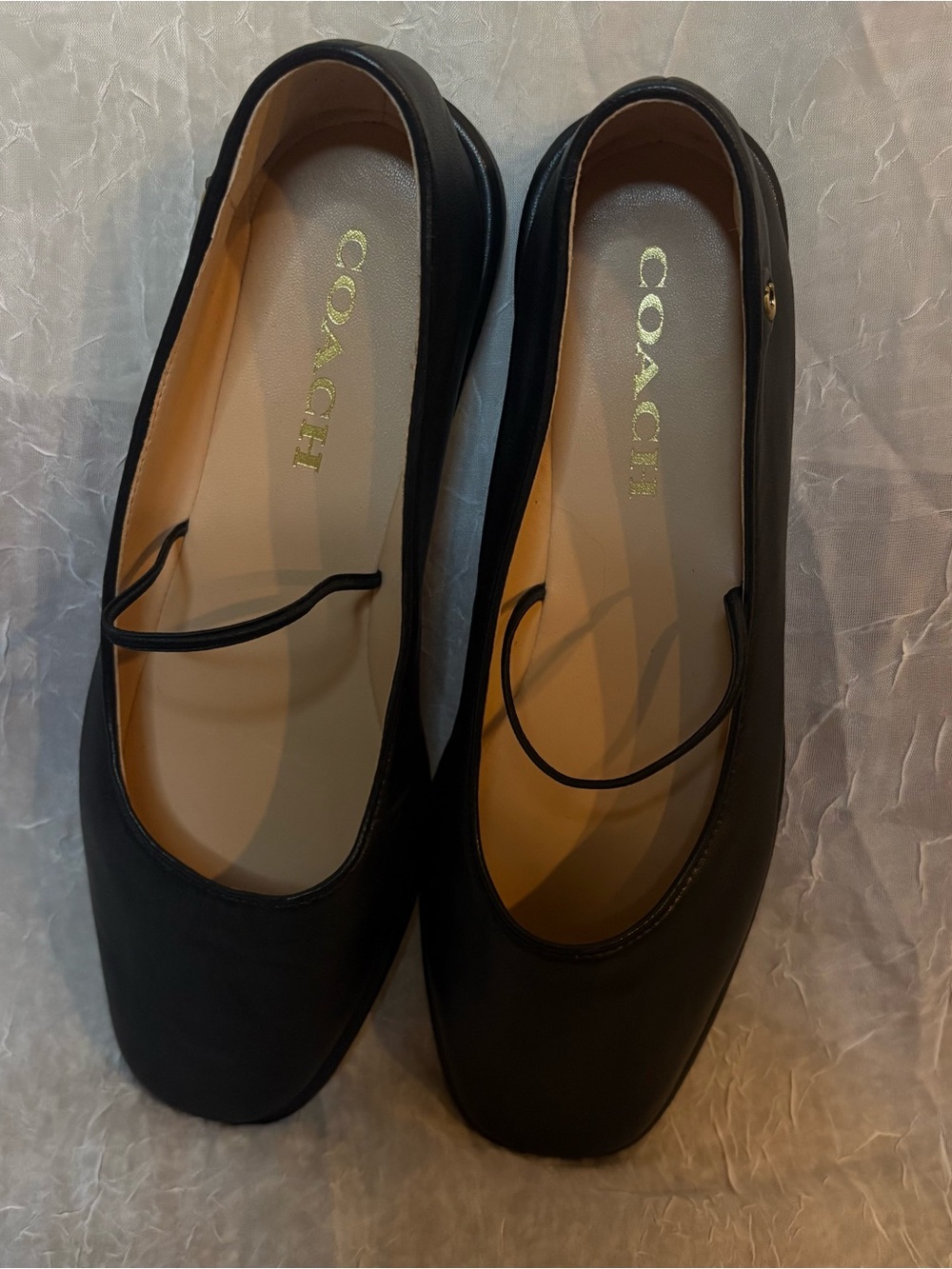 COACH Emilia Mary Jane Ballet Flats - WORN ONCE - Black Leather - Size 7B - Picture 6 of 6